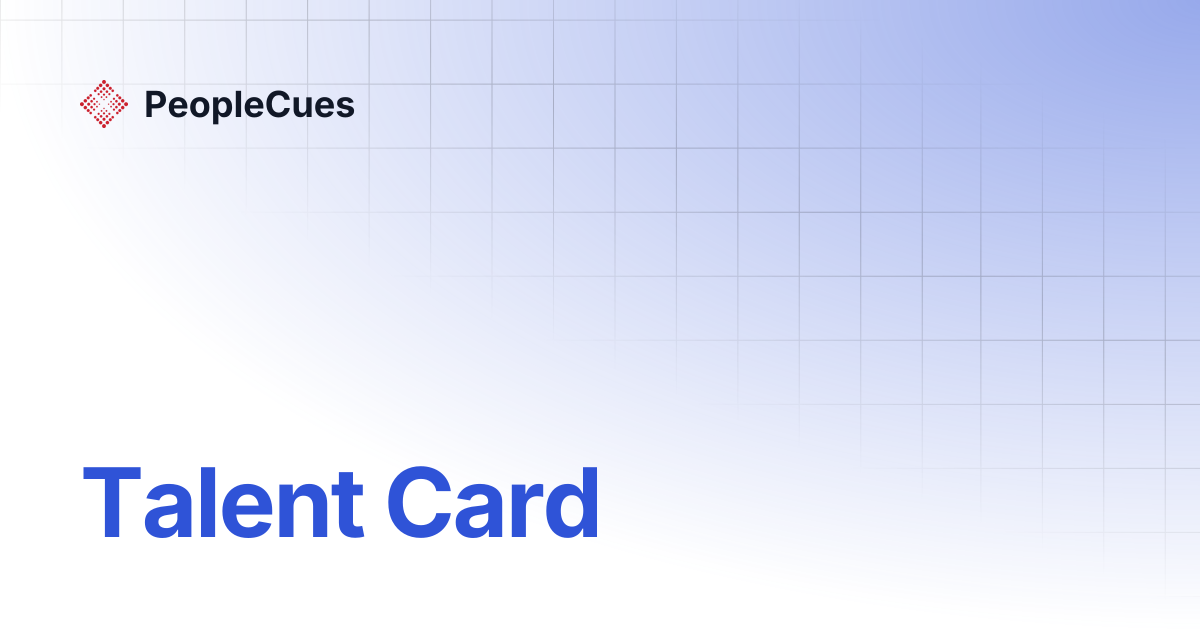 Talent Card | PeopleCues