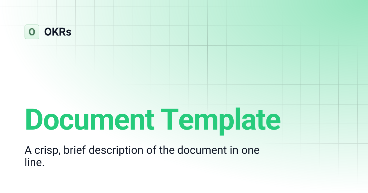 Document Template | OKRs